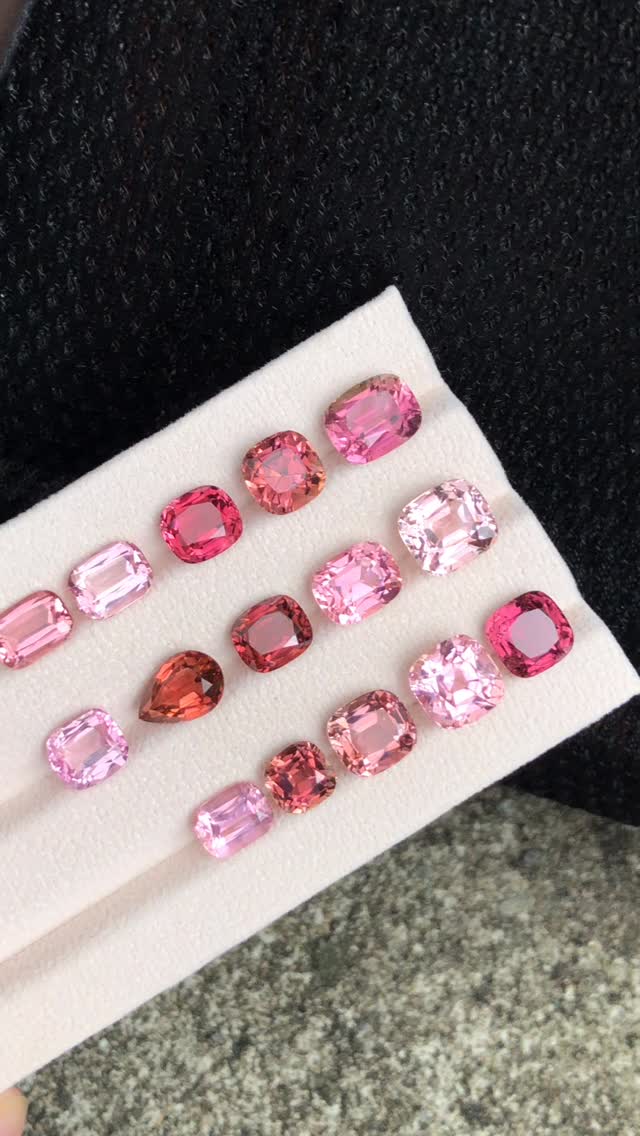 pink tourmaline, peach tourmaline 64.02 ct