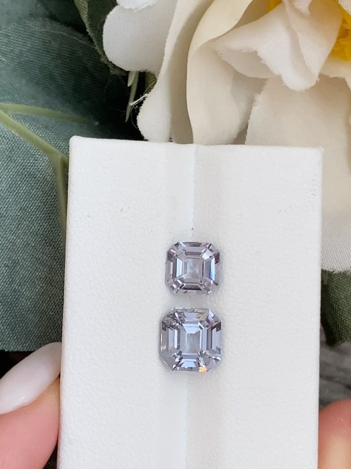silver spinel 3.85 ct