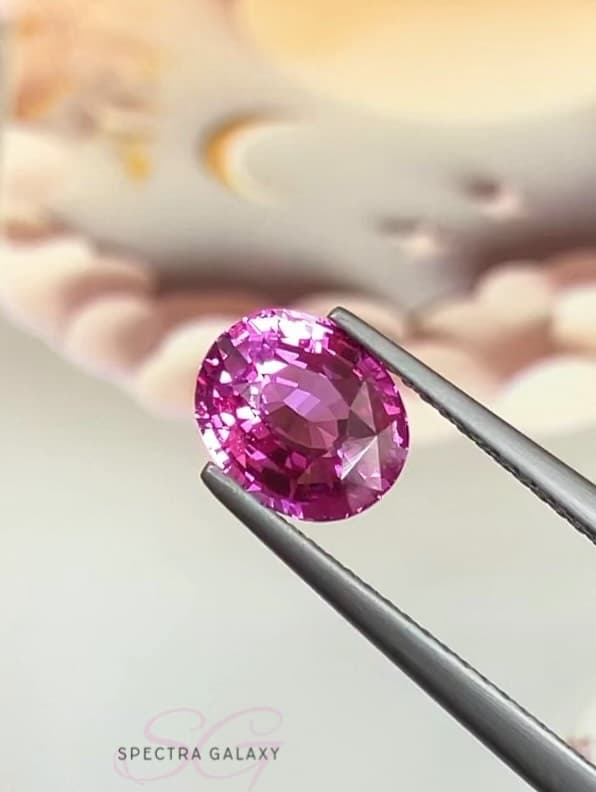 hot pink sapphire 2.00 ct