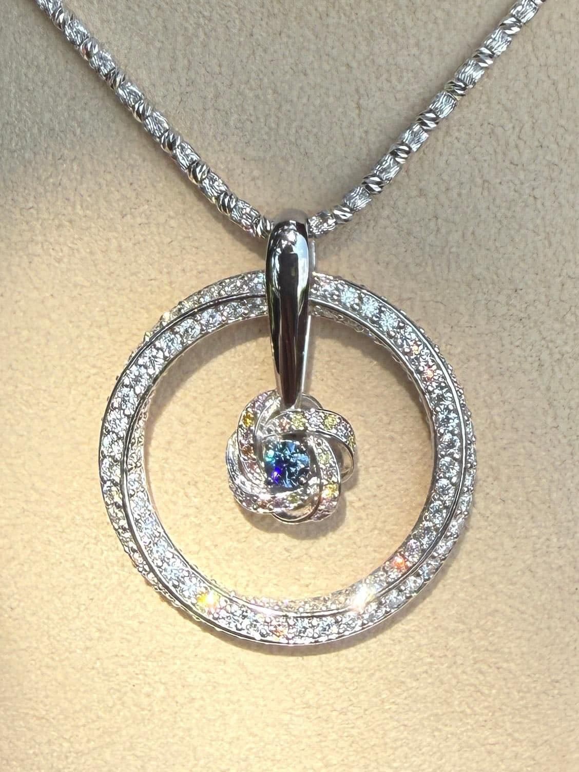 Platinum Memorial Diamond Pendant Necklace