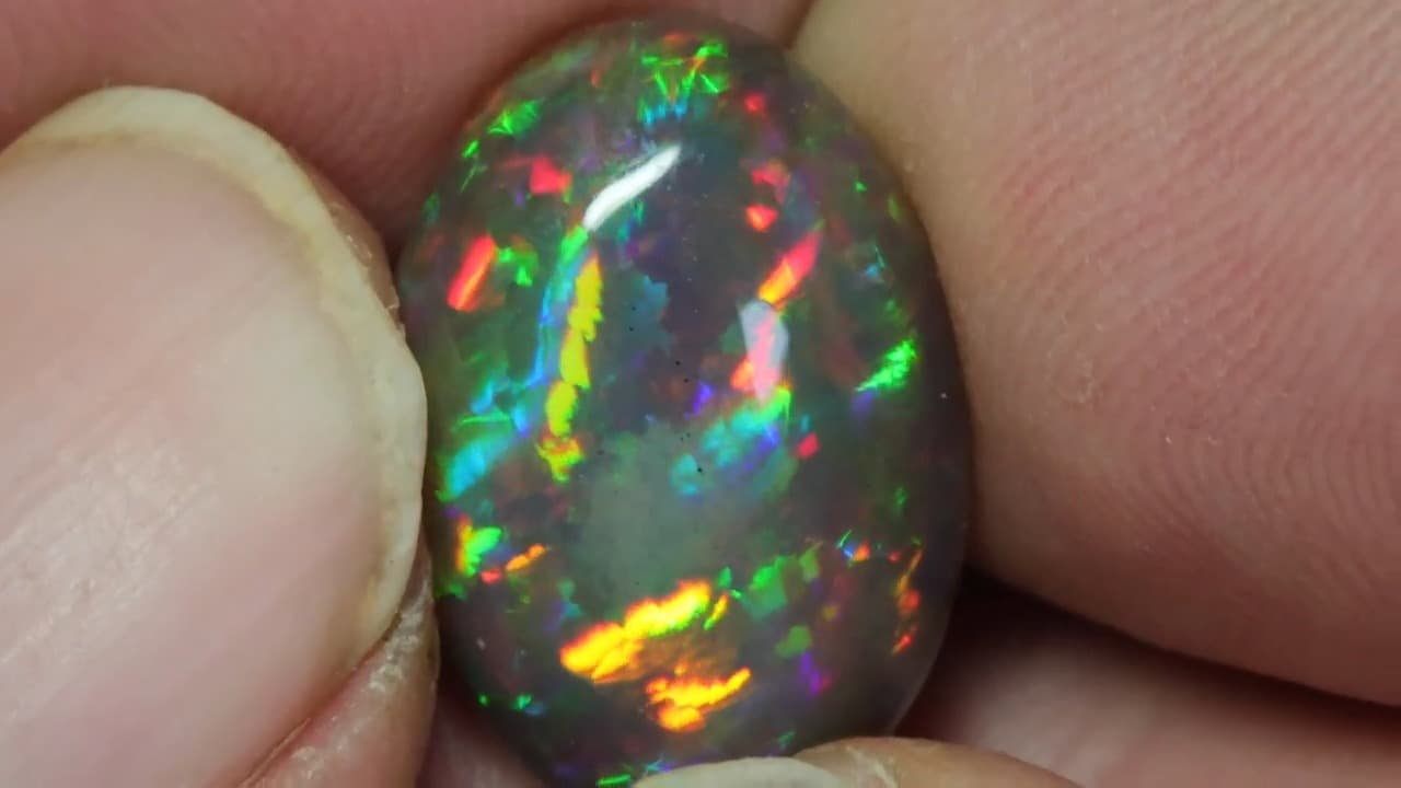 Black Crystal Opal, Stayish Mine 7.29 ct