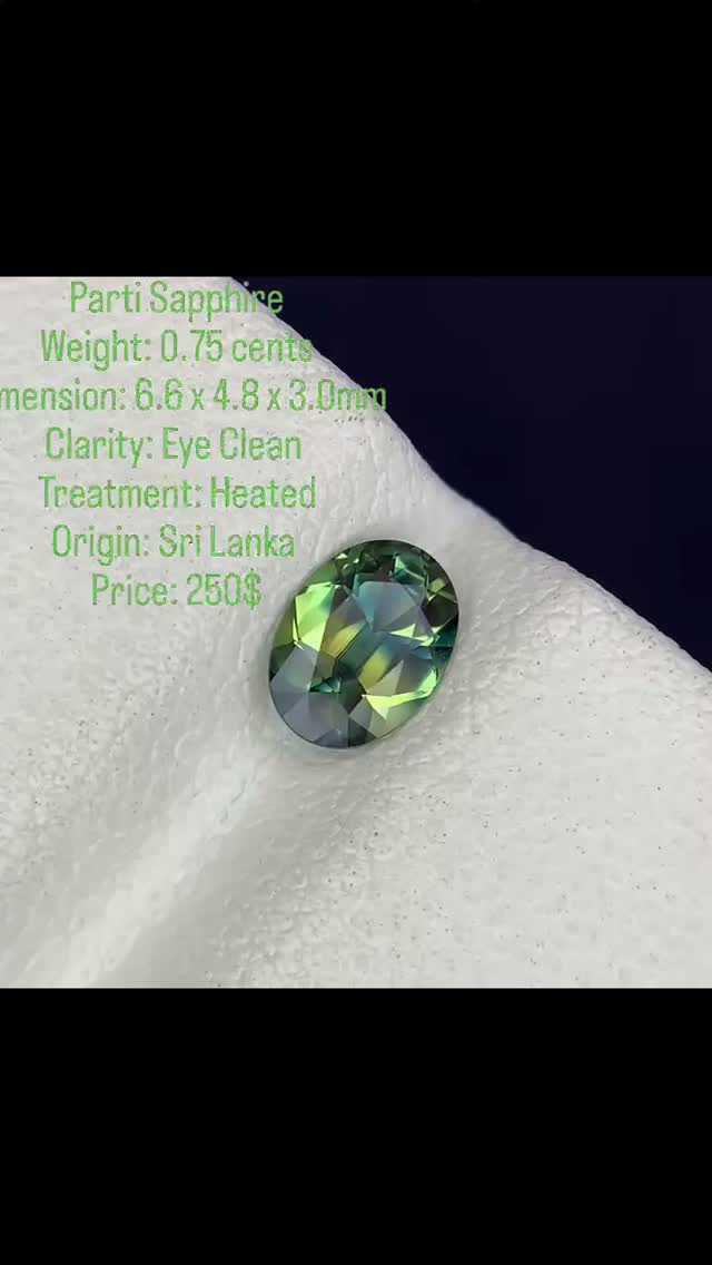 Parti Sapphire 0.75 ct