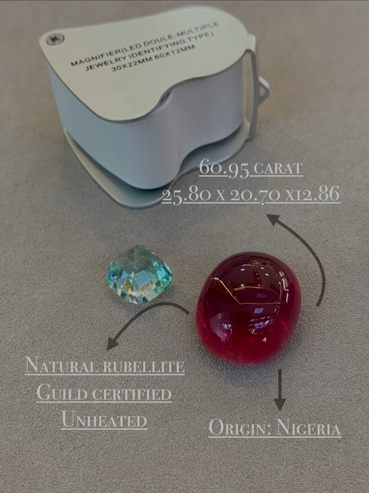 Rubellite 60.95 ct