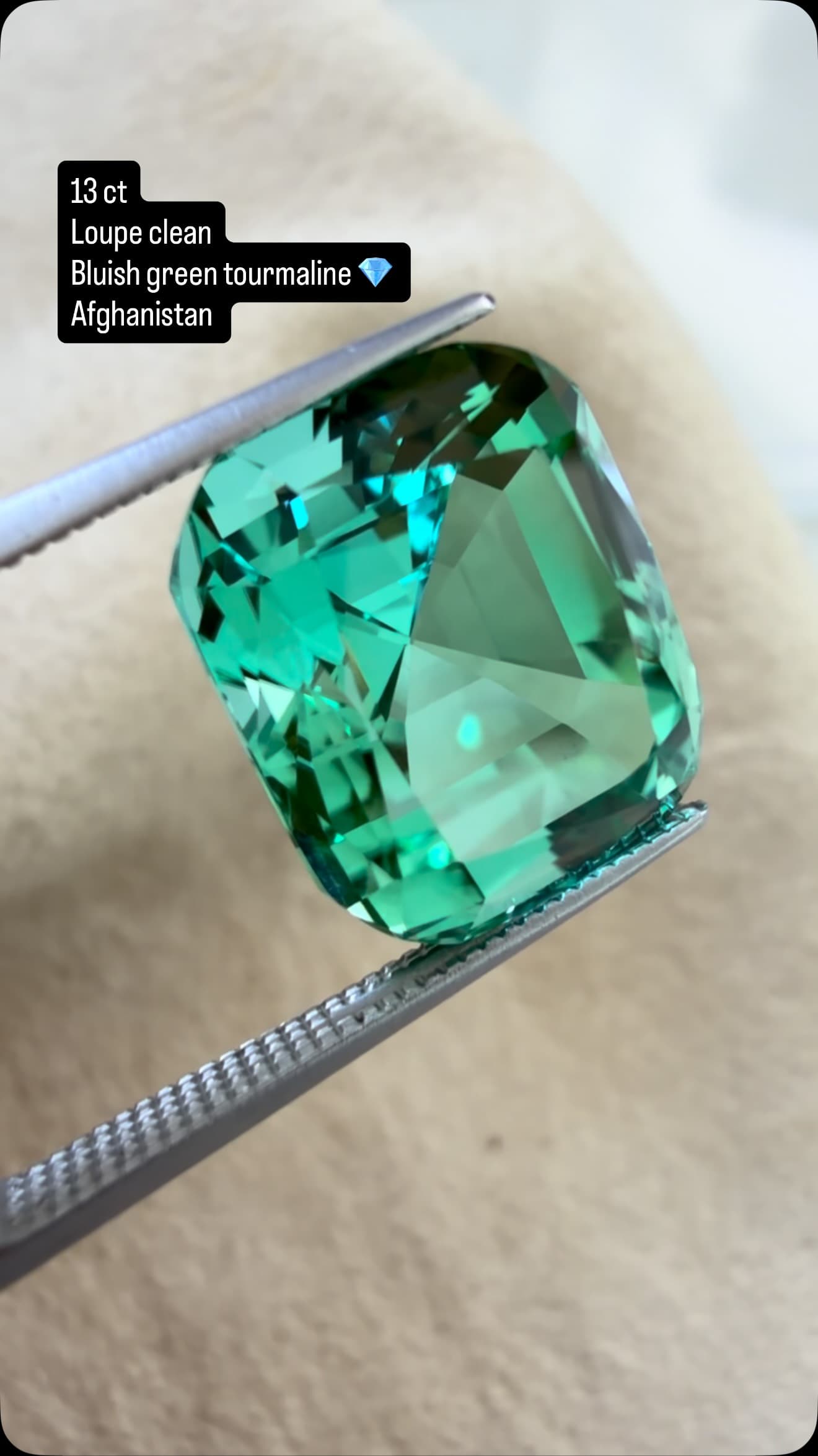 lagoon tourmaline 13.00 ct